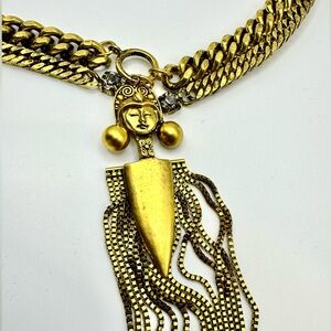 DYLANLEX Elegant Gold Necklace and Pendant Set